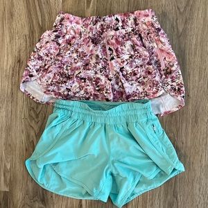 Size 6 Lulu running shorts . Good condition. Price is for both.